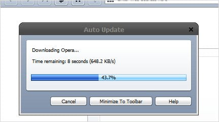 opera 10 auto update