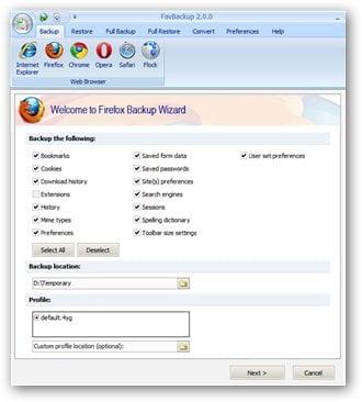 How to Backup Firefox