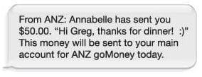 ANZ goMoney mobile payment