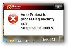 Norton 360 v5 Review -  suspicious activity