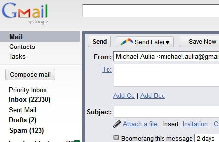 Schedule emails in Gmail draft