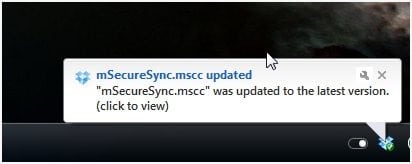 mSecure Dropbox Sync