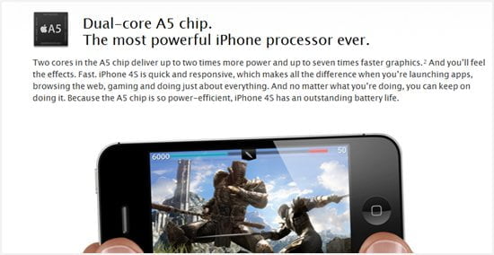 iPhone 4S dual core