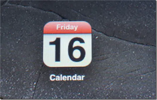 iPad 2 Calendar