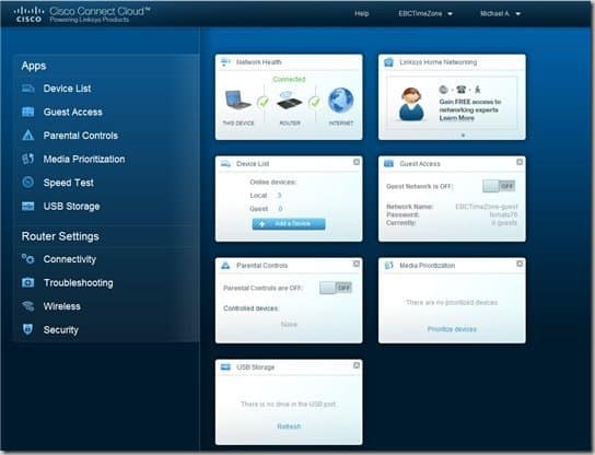 Cisco Connect Cloud dashboard