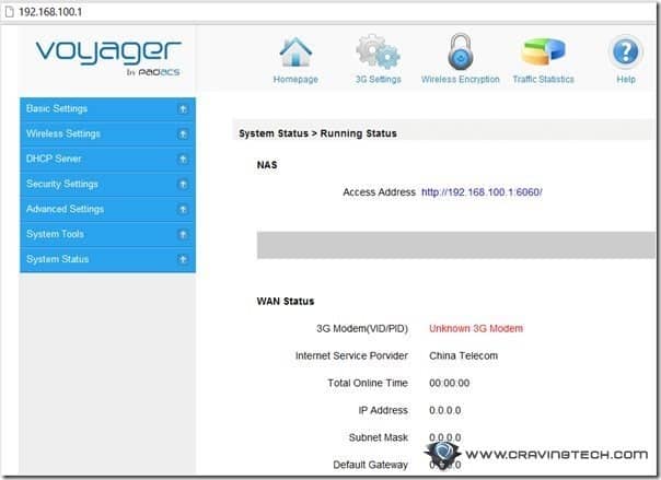 Voyager setup browser
