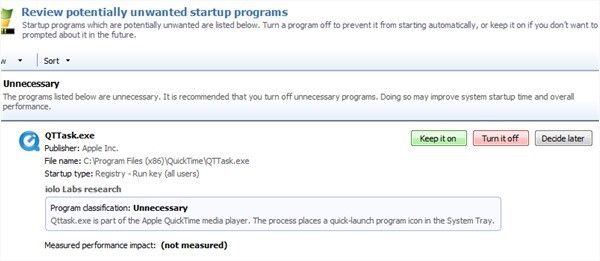 Unwanted startup programs