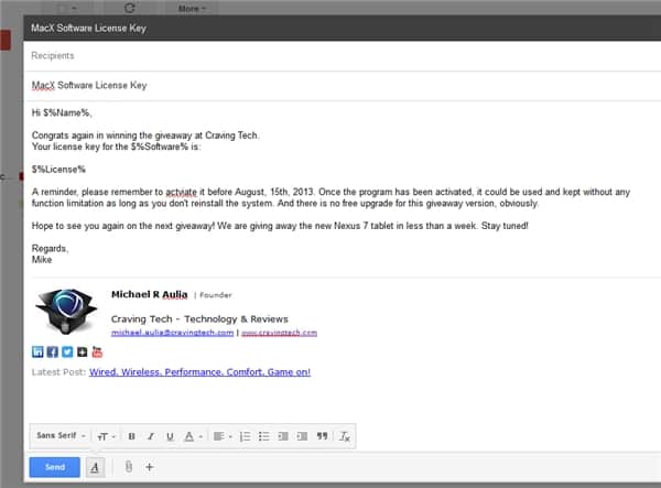 Gmail compose mail merge