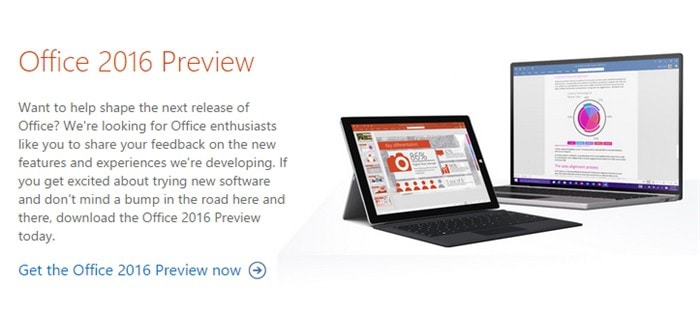 Microsoft Office 2016 Public Preview