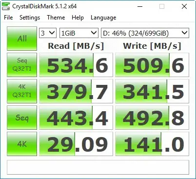 Crucial 750GB MX300 CrystalDiskMark [Random]