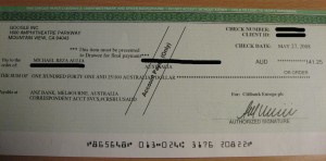 My Google AdSense Check