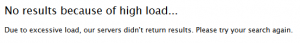Cuil HighLoad An excuse for not finding results?