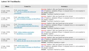 Trackbacks log Trackbacks log