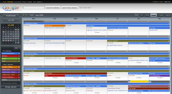 Google Calendar Skins and Themes