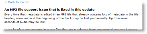 Windows 7 Mp3 Bug Fix