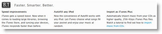itunes 8.1 changelog