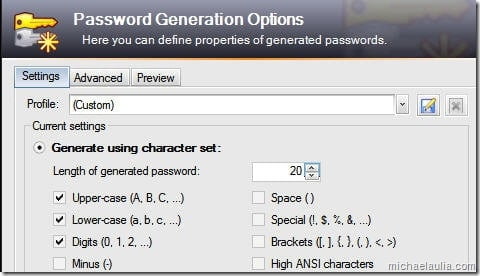 keepass password generator