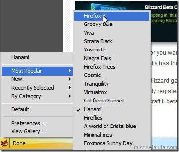 firefox persona options