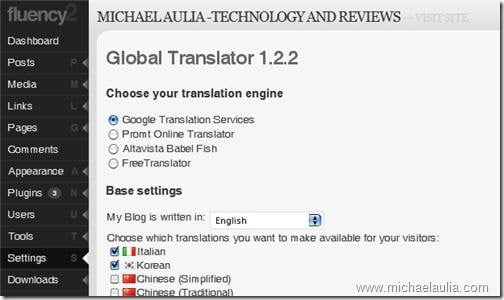 global translator plugin settings