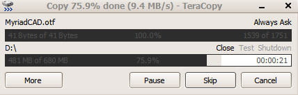 terracopy faster copy in Windows