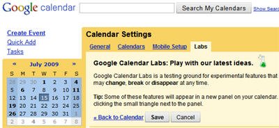 Google Calendar Labs