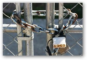 fence with locks