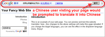 Google auto translate code