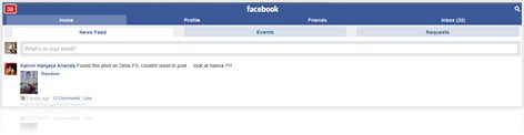 Facebook for mobile touch screen device