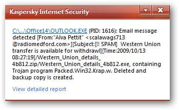 kaspersky email virus
