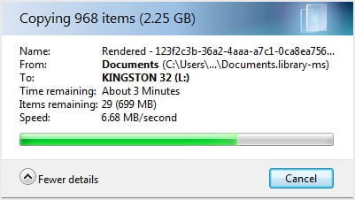 DataTraveler 410 Writing Speed