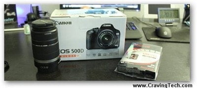 Canon EOS 500D Packaging