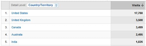 Demographic visitors January 2010