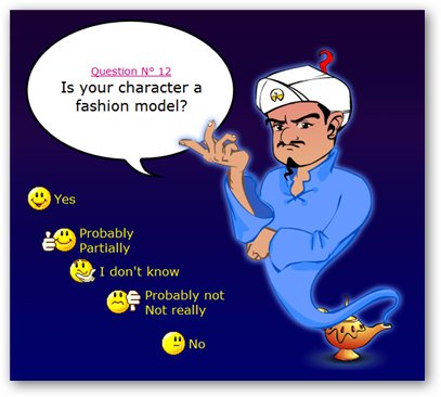 Akinator web genie - ask questions