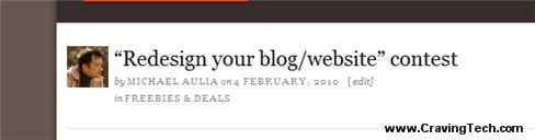 Redesign your blog contest winners
