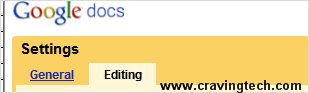 Google Docs Editing TAb