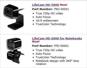 lifecam 5000 and lifecam 6000