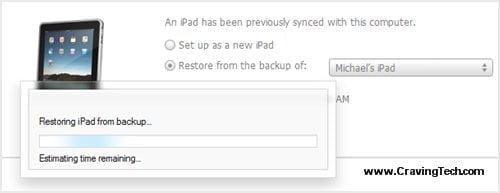 Restore iPad from crash