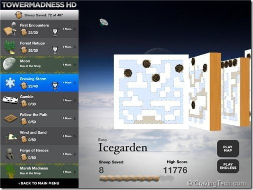 Tower Madness HD Review - maps