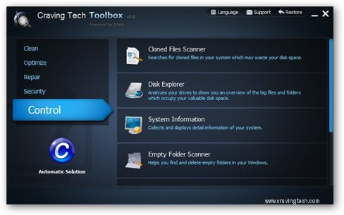 IOBit Toolbox Control