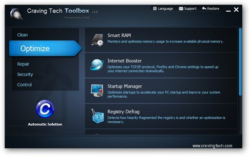 IObit Toolbox - Optimize