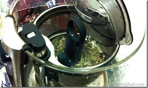 Breville Tea Maker Review - Tea Basket with tea leaves (2)