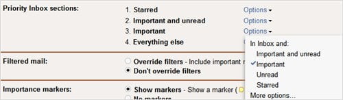 Gmail Priority Inbox order