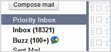 Priority Inbox on sidebar