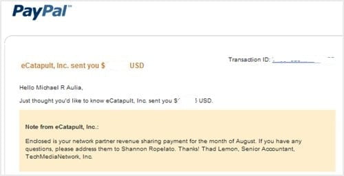 Paypal amount