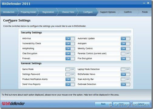 Install configure setting