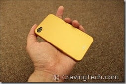 Acase Superleggera iPhone 4 case review - yellow back