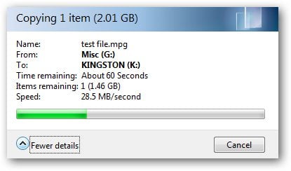 USB 2 copying