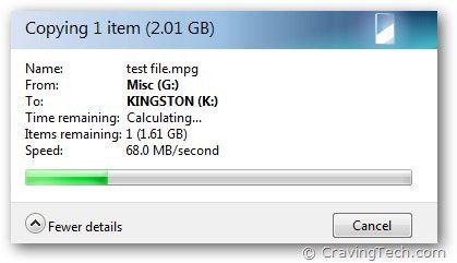 USB 3 copy 2 GB file