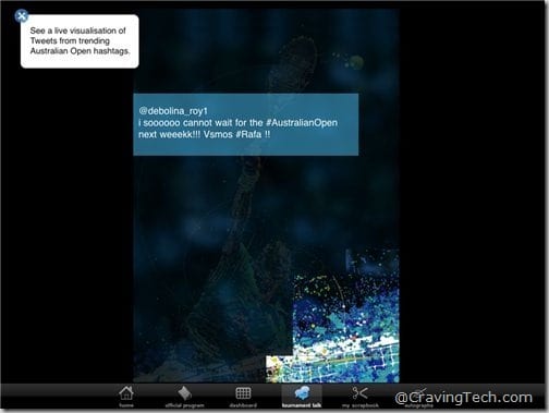 Australian Open 2011 iPad app - tournament