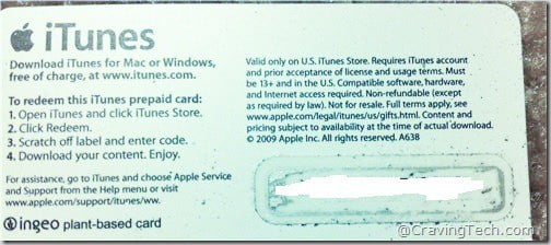 iTunes gift card